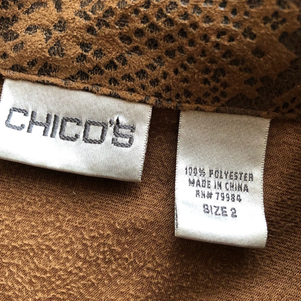 Chico’s Vintage Python Pattern Animal Print Brown… - image 6